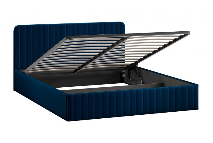 Кровать с ПМ «Шелли» 1400 Тип 1 (с подъемным механизмом и заглушиной) Велюр Confetti Blue