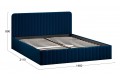 Кровать с ПМ «Шелли» 1400 Тип 1 (с подъемным механизмом и заглушиной) Велюр Confetti Blue