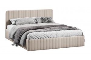 Кровать с ПМ Шелли 1400 Тип 1 (с подъемным механизмом и заглушиной) Велюр Confetti Cream