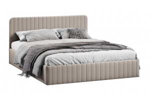 Кровать с ПМ Шелли 1400 Тип 1 (с подъемным механизмом и заглушиной) Велюр Confetti Smoke