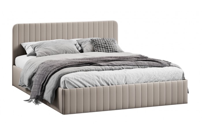 Кровать с ПМ «Шелли» 1400 Тип 1 (с подъемным механизмом и заглушиной) Велюр Confetti Smoke