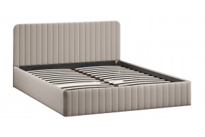 Кровать с ПМ Шелли 1400 Тип 1 (с подъемным механизмом и заглушиной) Велюр Confetti Smoke