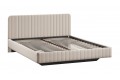 Кровать без ПМ «Шелли» 1600 Тип 1 (без подъемного механизма) Велюр Confetti Cream