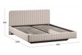 Кровать без ПМ «Шелли» 1600 Тип 1 (без подъемного механизма) Велюр Confetti Cream