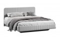 Кровать без ПМ «Шелли» 1600 Тип 1 (без подъемного механизма) Велюр Confetti Silver