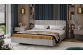 Кровать без ПМ «Шелли» 1600 Тип 1 (без подъемного механизма) Велюр Confetti Silver