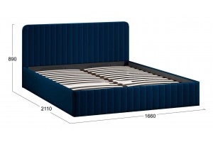 Кровать с ПМ Шелли 1600 Тип 1 (с подъемным механизмом) Велюр Confetti Blue