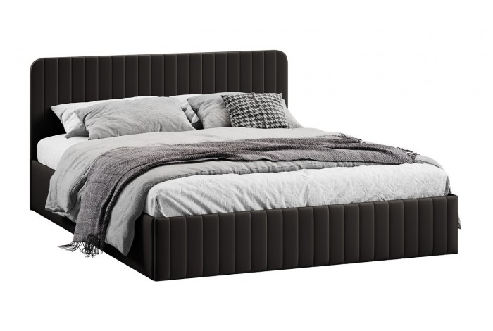 Кровать с ПМ «Шелли» 1600 Тип 1 (с подъемным механизмом) Велюр Confetti Stone