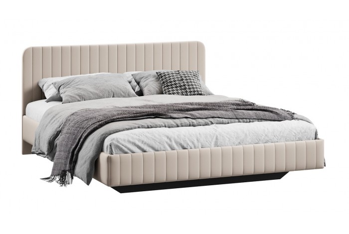 Кровать без ПМ «Шелли» 1800 Тип 1 (без подъемного механизма) Велюр Confetti Cream
