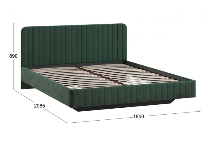 Кровать без ПМ «Шелли» 1800 Тип 1 (без подъемного механизма) Велюр Confetti Deep forest