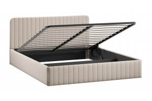 Кровать с ПМ Шелли 1800 Тип 1 (с подъемным механизмом и заглушиной) Велюр Confetti Cream