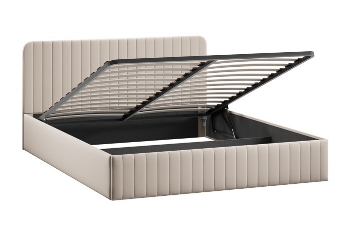 Кровать с ПМ «Шелли» 1800 Тип 1 (с подъемным механизмом и заглушиной) Велюр Confetti Cream