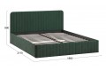Кровать с ПМ «Шелли» 1800 Тип 1 (с подъемным механизмом и заглушиной) Велюр Confetti Deep forest