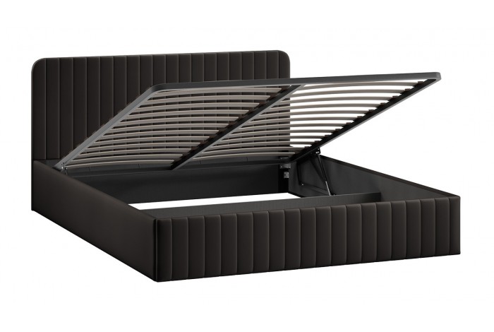 Кровать с ПМ «Шелли» 1800 Тип 1 (с подъемным механизмом и заглушиной) Велюр Confetti Stone