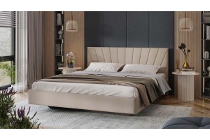 Кровать без ПМ Эвори 1400 Тип 1 (без подъемного механизма) Велюр Confetti Cream