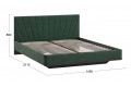 Кровать без ПМ «Эвори» 1400 Тип 1 (без подъемного механизма) Велюр Confetti Deep forest