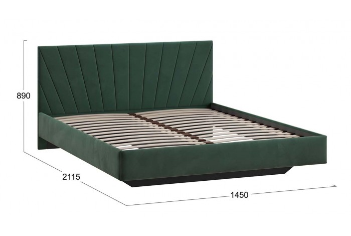 Кровать без ПМ «Эвори» 1400 Тип 1 (без подъемного механизма) Велюр Confetti Deep forest