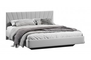 Кровать без ПМ Эвори 1400 Тип 1 (без подъемного механизма) Велюр Confetti Silver