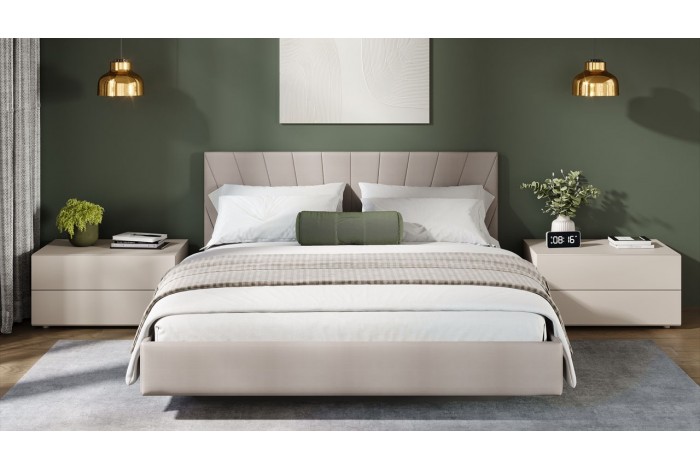 Кровать без ПМ «Эвори» 1400 Тип 1 (без подъемного механизма) Велюр Confetti Smoke