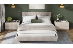 Кровать без ПМ Эвори 1400 Тип 1 (без подъемного механизма) Велюр Confetti Smoke