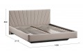 Кровать без ПМ «Эвори» 1400 Тип 1 (без подъемного механизма) Велюр Confetti Smoke