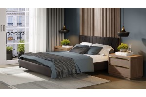 Кровать без ПМ Эвори 1400 Тип 1 (без подъемного механизма) Велюр Confetti Stone