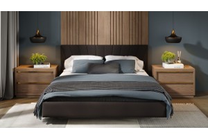 Кровать без ПМ Эвори 1400 Тип 1 (без подъемного механизма) Велюр Confetti Stone