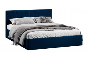 Кровать с ПМ Эвори 1400 Тип 1 (с подъемным механизмом и заглушиной) Велюр Confetti Blue