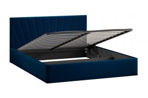 Кровать с ПМ Эвори 1400 Тип 1 (с подъемным механизмом и заглушиной) Велюр Confetti Blue