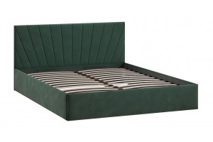 Кровать с ПМ Эвори 1400 Тип 1 (с подъемным механизмом и заглушиной) Велюр Confetti Deep forest