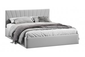Кровать с ПМ Эвори 1400 Тип 1 (с подъемным механизмом и заглушиной) Велюр Confetti Silver