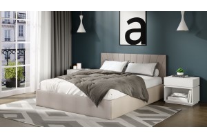 Кровать с ПМ Эвори 1800 Тип 1 (с подъемным механизмом и заглушиной) Велюр Confetti Smoke