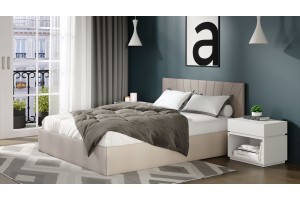 Кровать с ПМ Эвори 1800 Тип 1 (с подъемным механизмом и заглушиной) Велюр Confetti Smoke