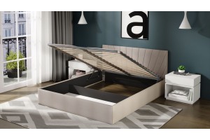 Кровать с ПМ Эвори 1800 Тип 1 (с подъемным механизмом и заглушиной) Велюр Confetti Smoke