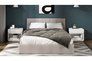 Кровать с ПМ Эвори 1800 Тип 1 (с подъемным механизмом и заглушиной) Велюр Confetti Smoke