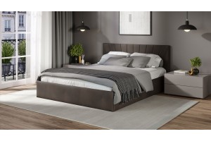 Кровать с ПМ Эвори 1400 Тип 1 (с подъемным механизмом и заглушиной) Велюр Confetti Stone