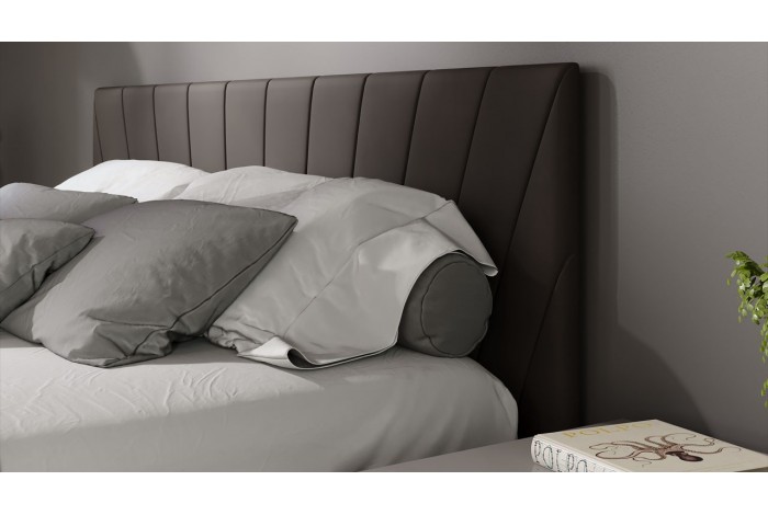 Кровать с ПМ «Эвори» 1800 Тип 1 (с подъемным механизмом и заглушиной) Велюр Confetti Stone