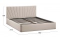 Кровать с ПМ «Эвори» 1800 Тип 1 (с подъемным механизмом и заглушиной) Велюр Confetti Cream