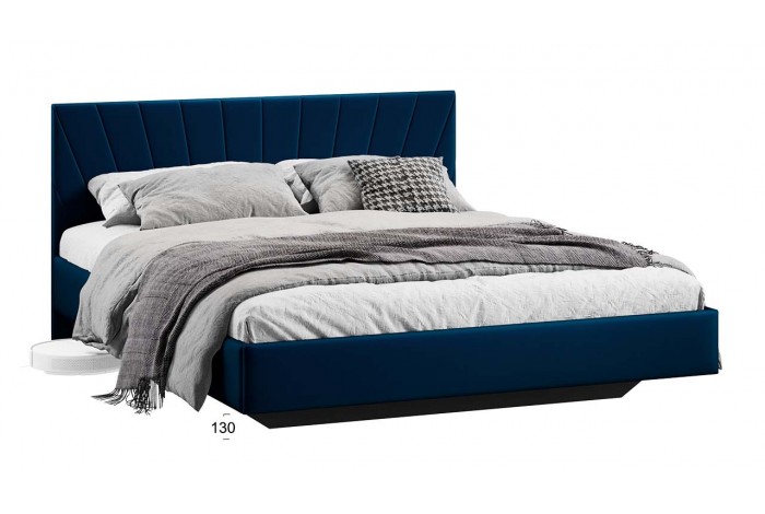 Кровать без ПМ «Эвори» 1600 Тип 1 (без подъемного механизма) Велюр Confetti Blue