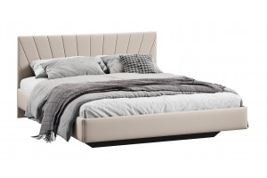 Кровать без ПМ Эвори 1600 Тип 1 (без подъемного механизма) Велюр Confetti Cream