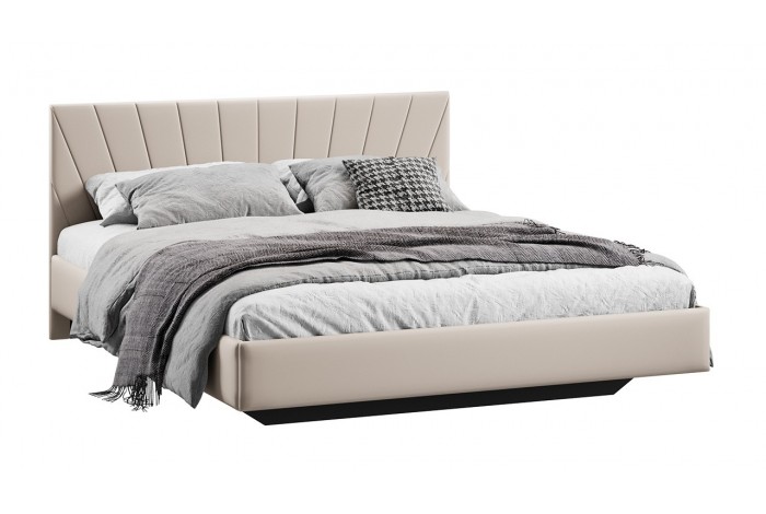 Кровать без ПМ «Эвори» 1600 Тип 1 (без подъемного механизма) Велюр Confetti Cream