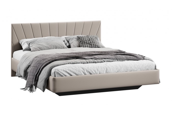 Кровать без ПМ «Эвори» 1600 Тип 1 (без подъемного механизма) Велюр Confetti Smoke