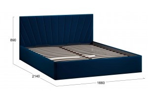Кровать с ПМ Эвори 1600 Тип 1 (с подъемным механизмом) Велюр Confetti Blue