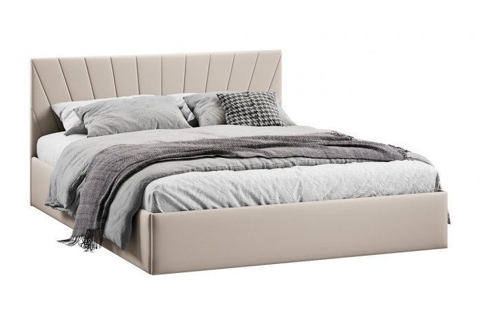 Кровать с ПМ «Эвори» 1600 Тип 1 (с подъемным механизмом) Велюр Confetti Cream
