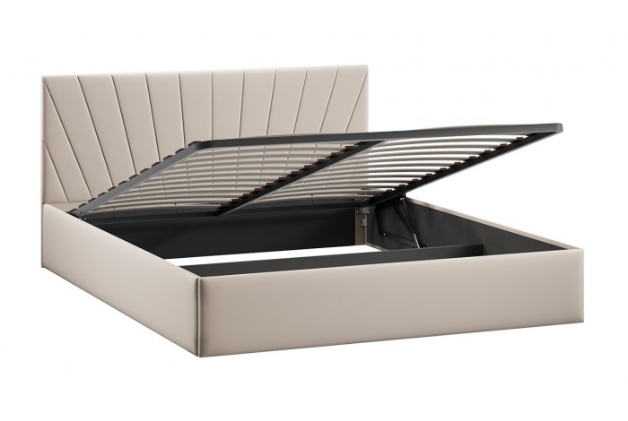 Кровать с ПМ «Эвори» 1600 Тип 1 (с подъемным механизмом) Велюр Confetti Cream