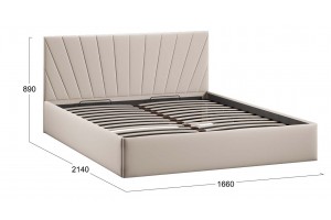 Кровать с ПМ Эвори 1600 Тип 1 (с подъемным механизмом) Велюр Confetti Cream
