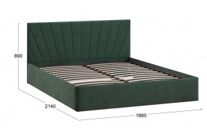 Кровать с ПМ Эвори 1600 Тип 1 (с подъемным механизмом) Велюр Confetti Deep forest