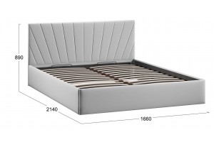 Кровать с ПМ Эвори 1600 Тип 1 (с подъемным механизмом) Велюр Confetti Silver