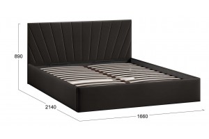 Кровать с ПМ Эвори 1600 Тип 1 (с подъемным механизмом) Велюр Confetti Stone