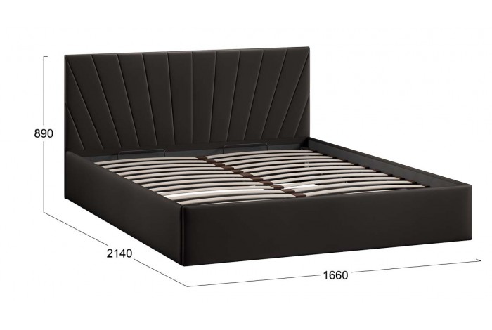 Кровать с ПМ «Эвори» 1600 Тип 1 (с подъемным механизмом) Велюр Confetti Stone